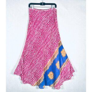 Isabella Bird Maxi Skirt Womens S Pink Cotton Maxi Costal Cowgirl Cottage